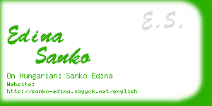 edina sanko business card